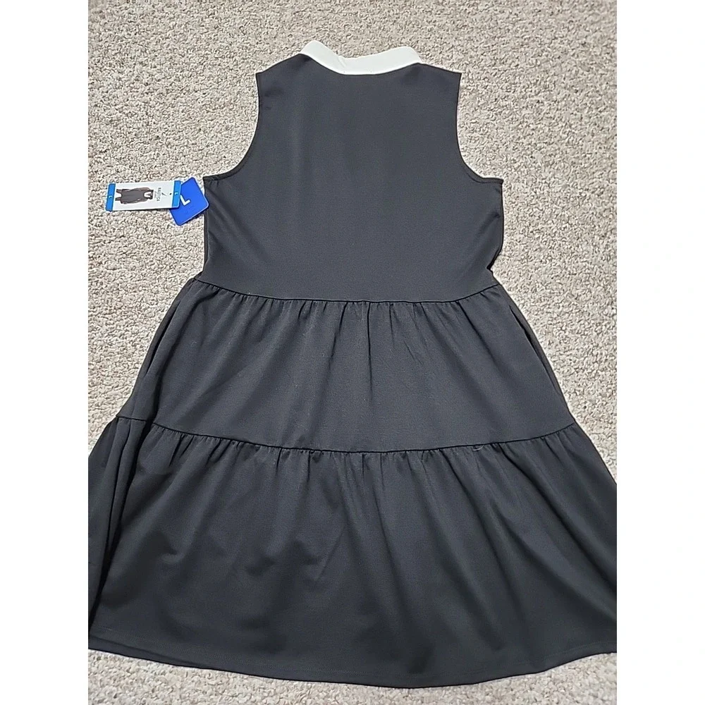 Nautica Jeans Women's Tiered Dress,‎ Black, Large, NWT